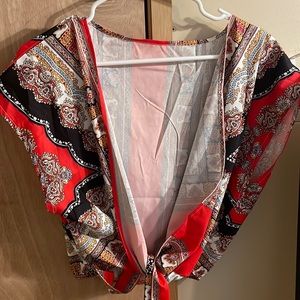Colorful short sleeve top
